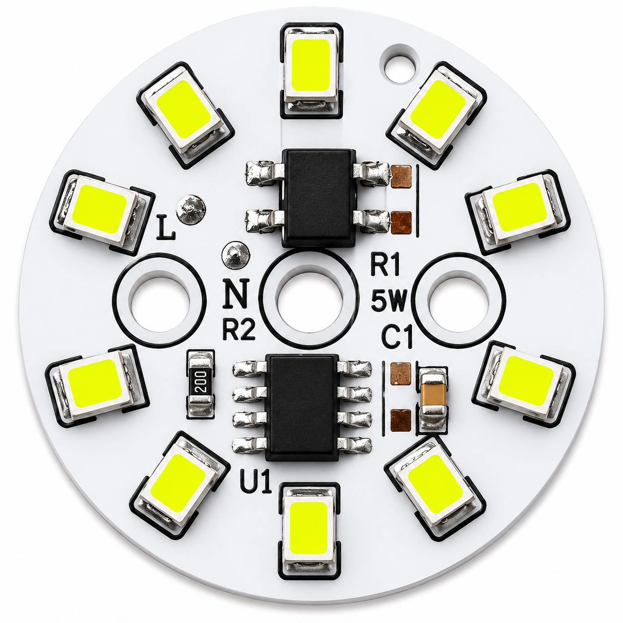 BulkyBaba 220V 5W White DOB LED MCPCB - Direct AC Driver-on-Board Raw Material